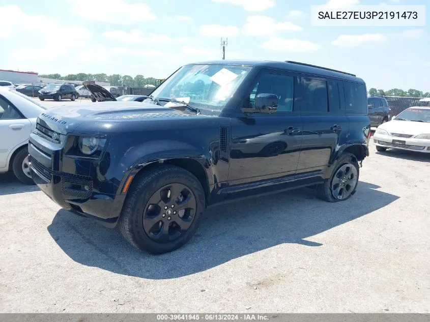 2023 Land Rover Defender 110 X-Dynamic Se VIN: SALE27EU3P2191473 Lot: 39641945