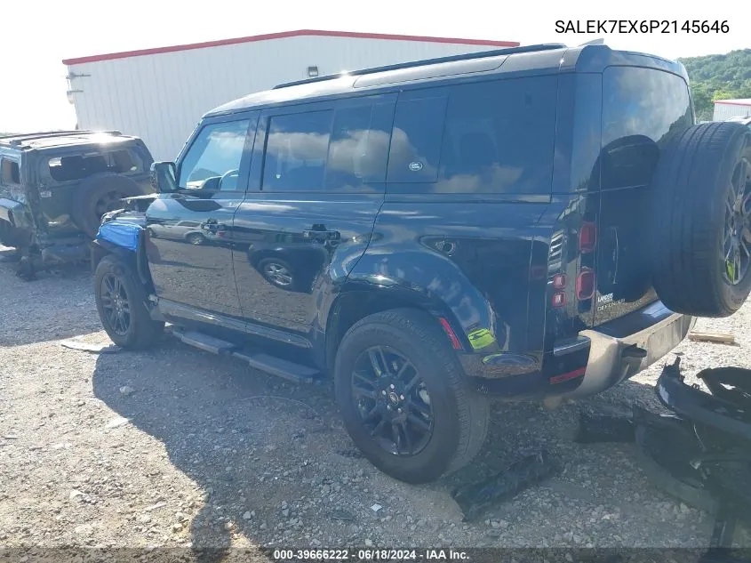 2023 Land Rover Defender 110 Standard VIN: SALEK7EX6P2145646 Lot: 39666222