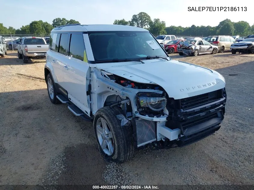 2023 Land Rover Defender 110 Se VIN: SALEP7EU1P2186113 Lot: 40022257