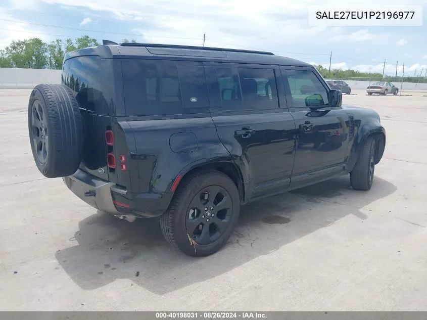 2023 Land Rover Defender 110 X-Dynamic Se VIN: SALE27EU1P2196977 Lot: 40198031