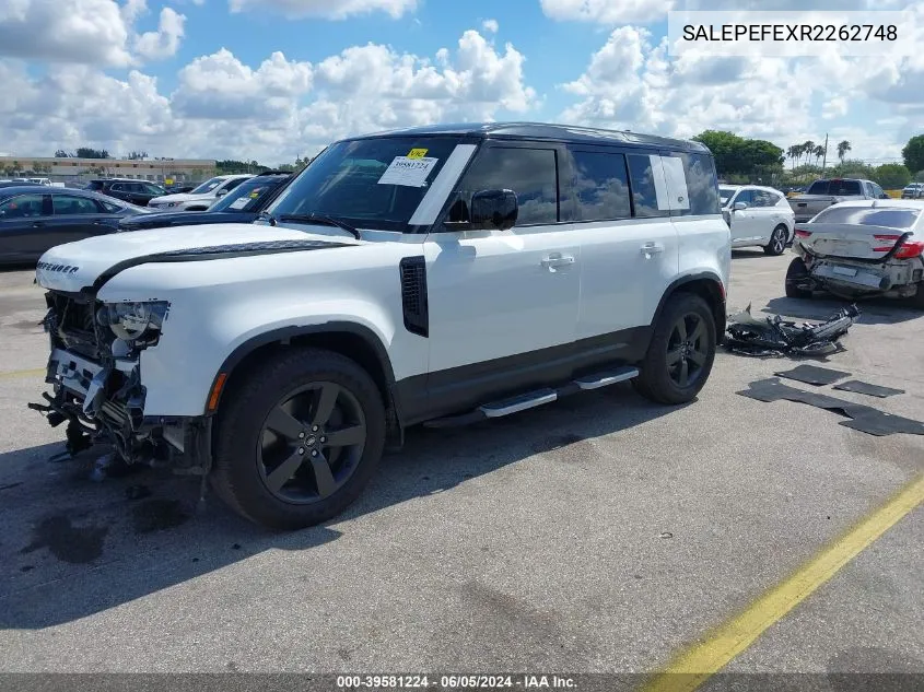 2024 Land Rover Defender 110 P500 Se VIN: SALEPEFEXR2262748 Lot: 39581224