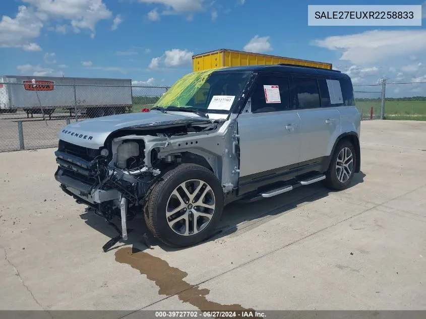 2024 Land Rover Defender 110 P400 X-Dynamic Se VIN: SALE27EUXR2258833 Lot: 39727702