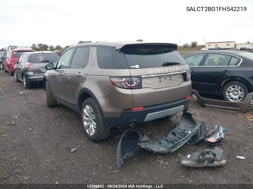 SALCT2BG1FH542219 2015 Land Rover Discovery Sport