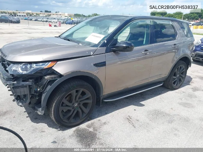 SALCR2BG0FH538337 2015 Land Rover Discovery Sport Hse