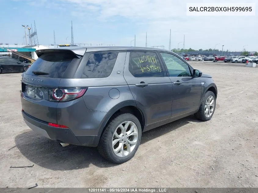 SALCR2BGXGH599695 2016 Land Rover Discovery Sport