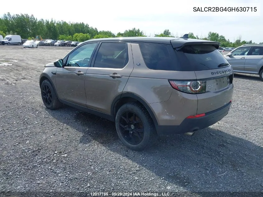 SALCR2BG4GH630715 2016 Land Rover Discovery Sport