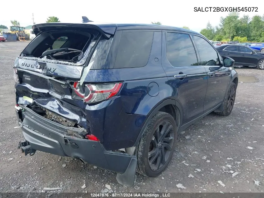 SALCT2BGXGH545072 2016 Land Rover Discovery Sport