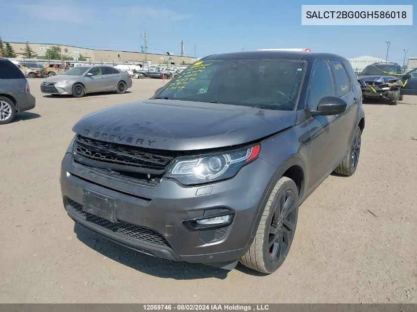 SALCT2BG0GH586018 2016 Land Rover Discovery Sport