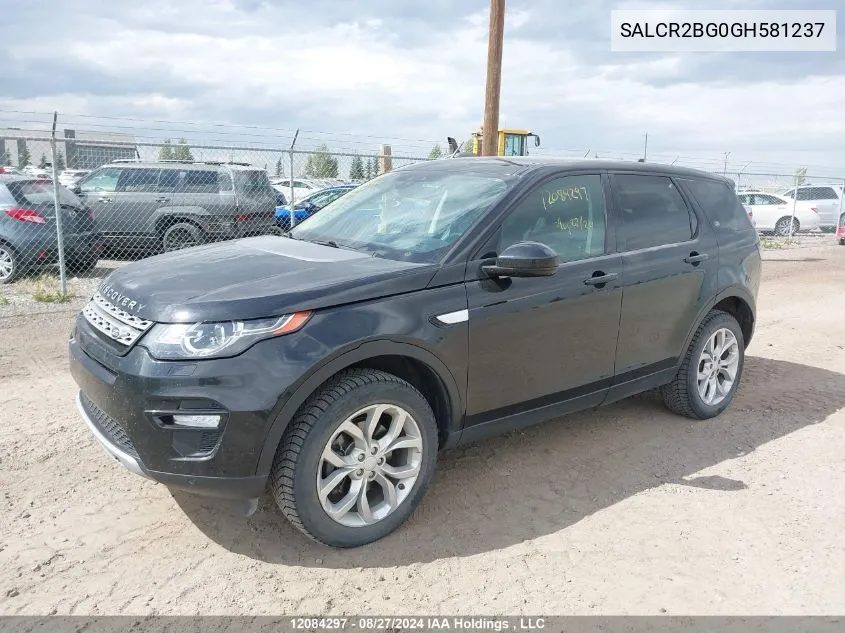 SALCR2BG0GH581237 2016 Land Rover Discovery Sport