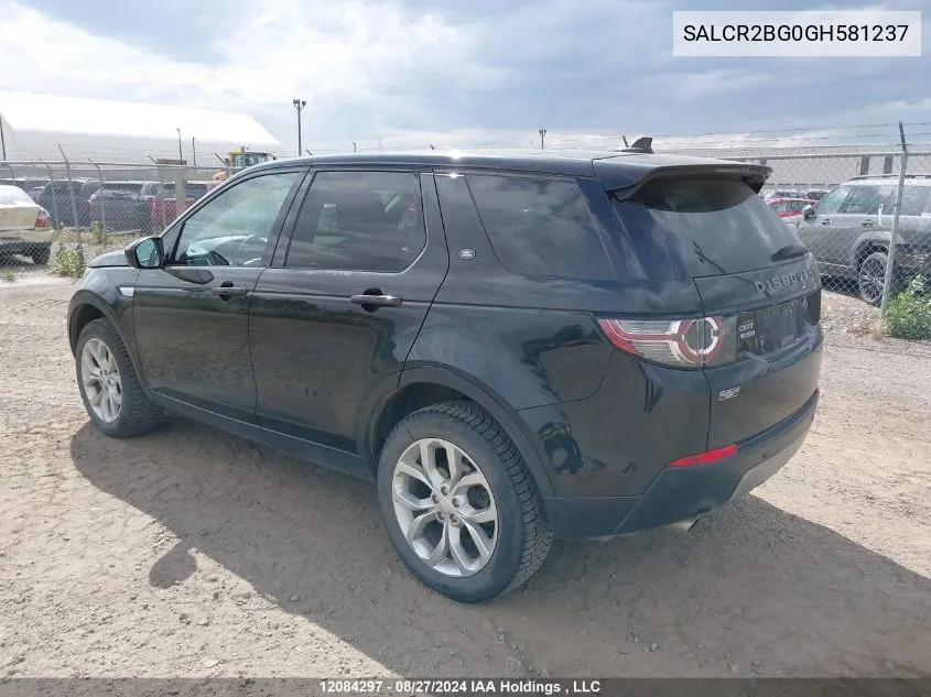 SALCR2BG0GH581237 2016 Land Rover Discovery Sport