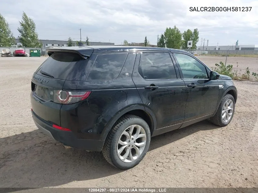 SALCR2BG0GH581237 2016 Land Rover Discovery Sport