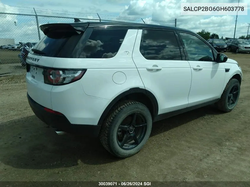 SALCP2BG6GH603778 2016 Land Rover Discovery Sport Se