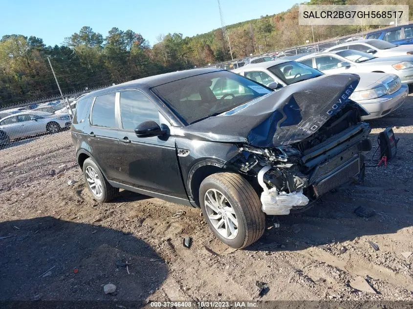 2016 Land Rover Discovery Sport Hse VIN: SALCR2BG7GH568517 Lot: 37946408