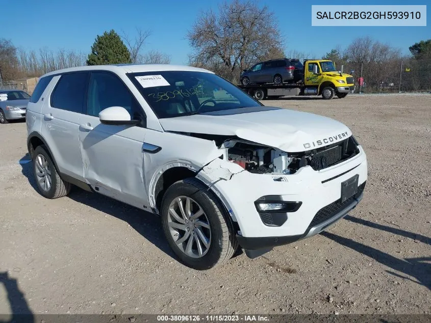 SALCR2BG2GH593910 2016 Land Rover Discovery Sport Hse