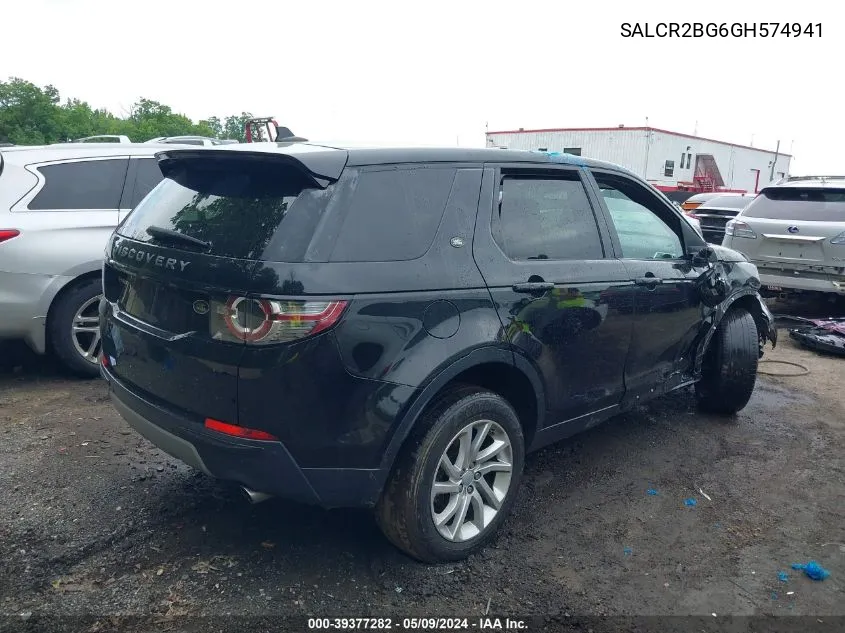 SALCR2BG6GH574941 2016 Land Rover Discovery Sport Hse