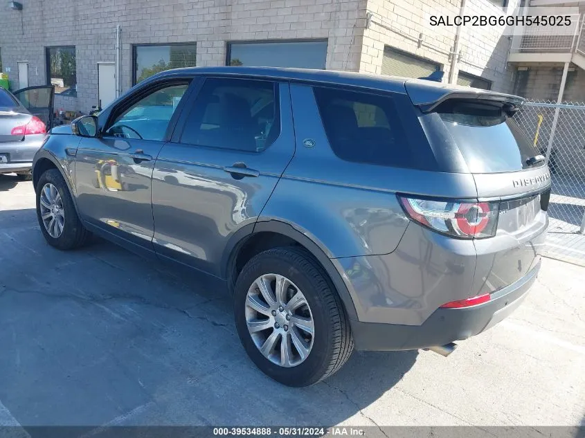 2016 Land Rover Discovery Sport Se VIN: SALCP2BG6GH545025 Lot: 39534888