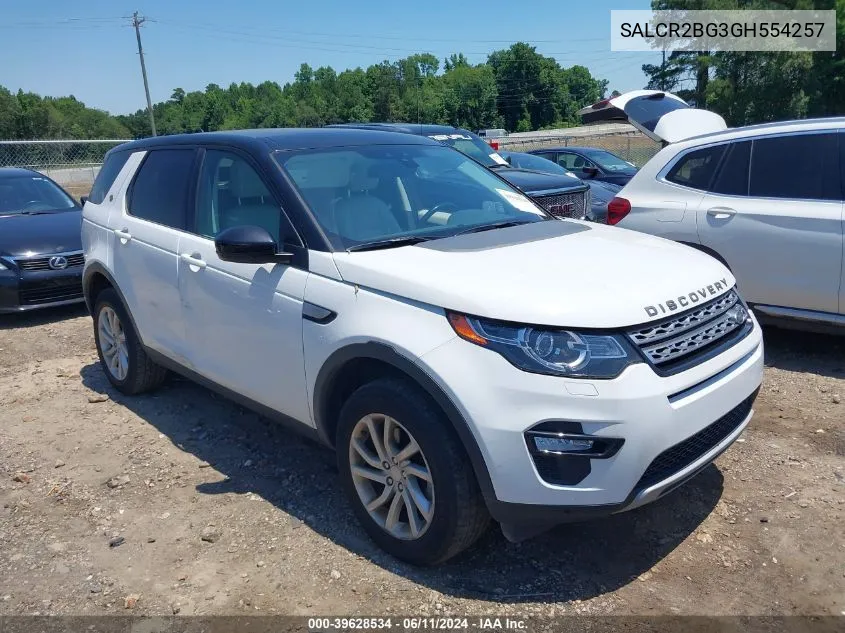 2016 Land Rover Discovery Sport Hse VIN: SALCR2BG3GH554257 Lot: 39628534