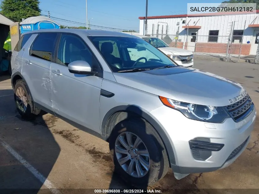 2016 Land Rover Discovery Sport Se VIN: SALCP2BG7GH612182 Lot: 39696808