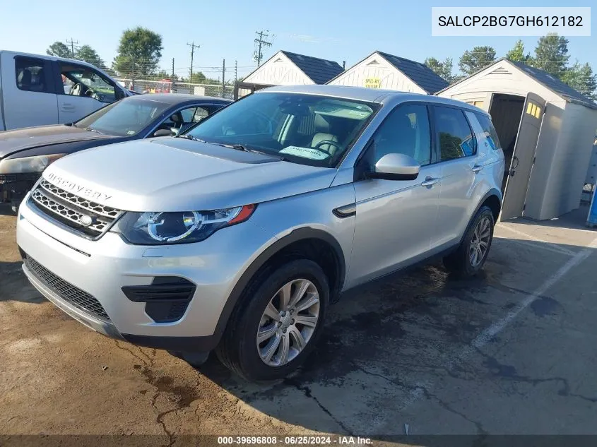 2016 Land Rover Discovery Sport Se VIN: SALCP2BG7GH612182 Lot: 39696808