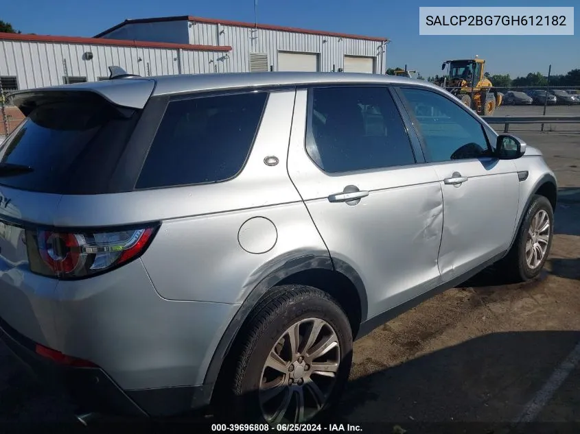 2016 Land Rover Discovery Sport Se VIN: SALCP2BG7GH612182 Lot: 39696808