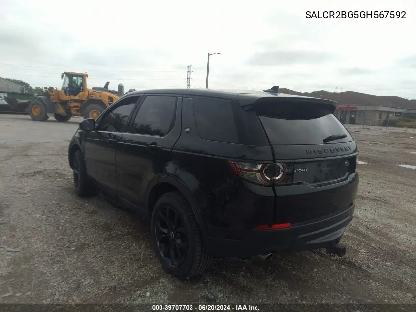 SALCR2BG5GH567592 2016 Land Rover Discovery Sport Hse