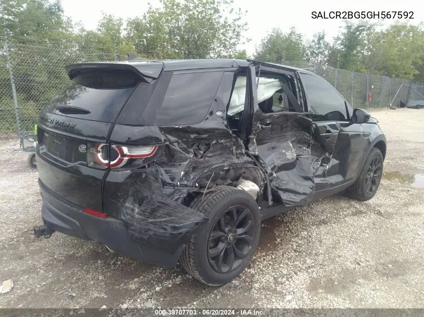 SALCR2BG5GH567592 2016 Land Rover Discovery Sport Hse