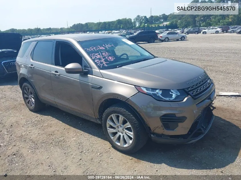 2016 Land Rover Discovery Sport Se VIN: SALCP2BG9GH545570 Lot: 39726164