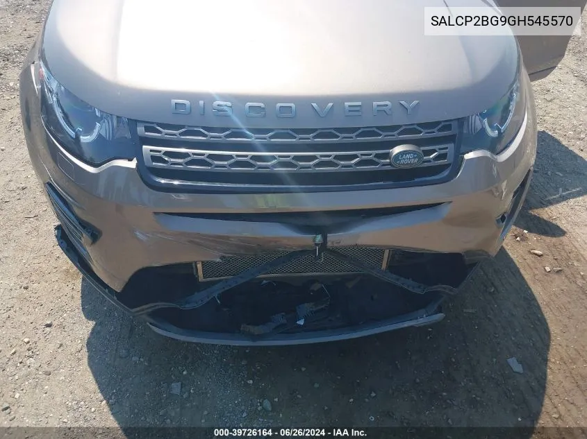 2016 Land Rover Discovery Sport Se VIN: SALCP2BG9GH545570 Lot: 39726164