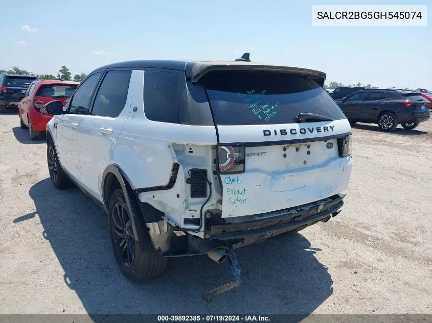 SALCR2BG5GH545074 2016 Land Rover Discovery Sport Hse