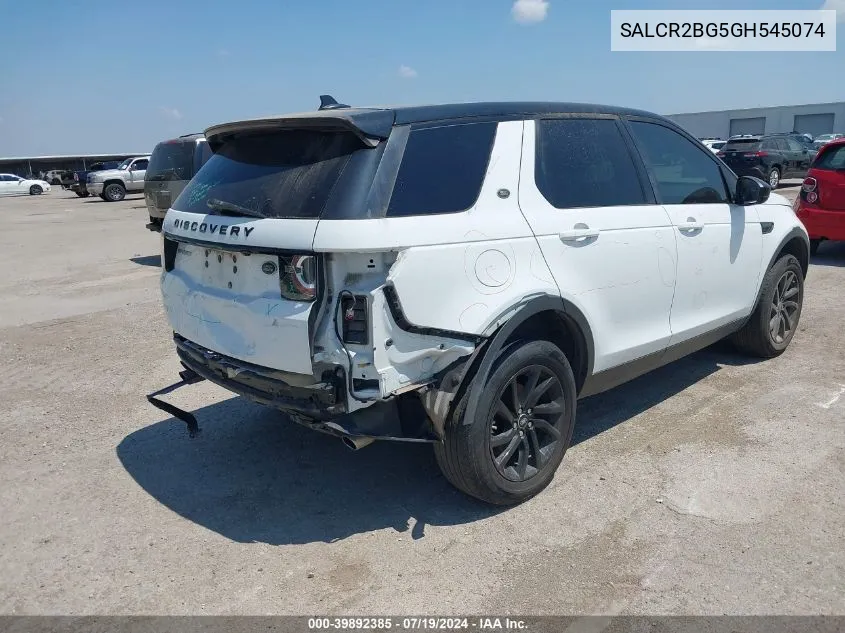 2016 Land Rover Discovery Sport Hse VIN: SALCR2BG5GH545074 Lot: 39892385