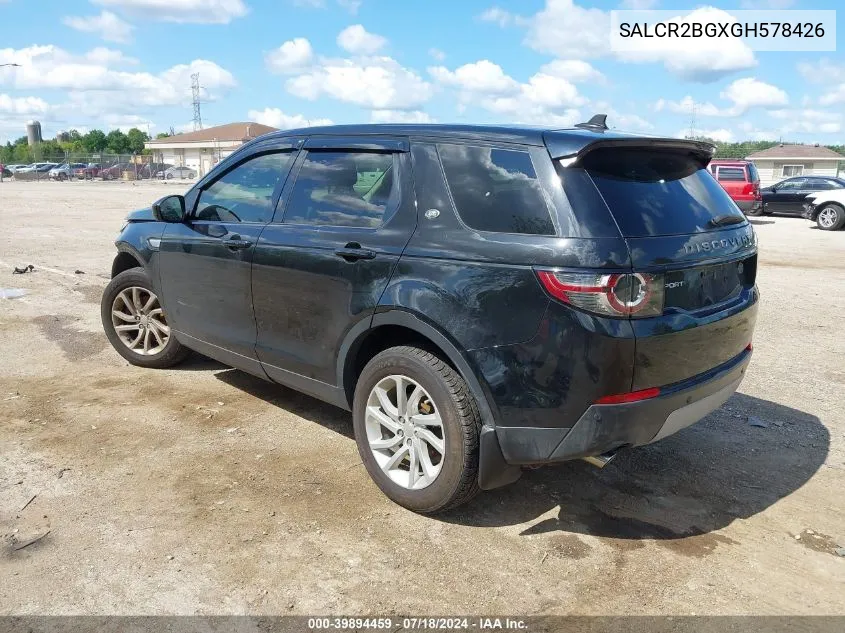 2016 Land Rover Discovery Sport Hse VIN: SALCR2BGXGH578426 Lot: 39894459