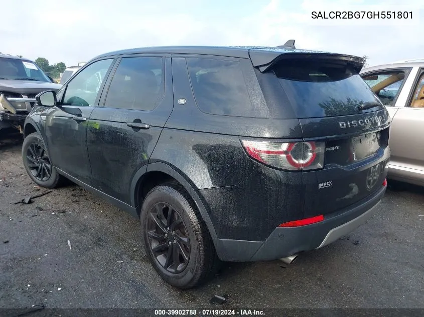 SALCR2BG7GH551801 2016 Land Rover Discovery Sport Hse