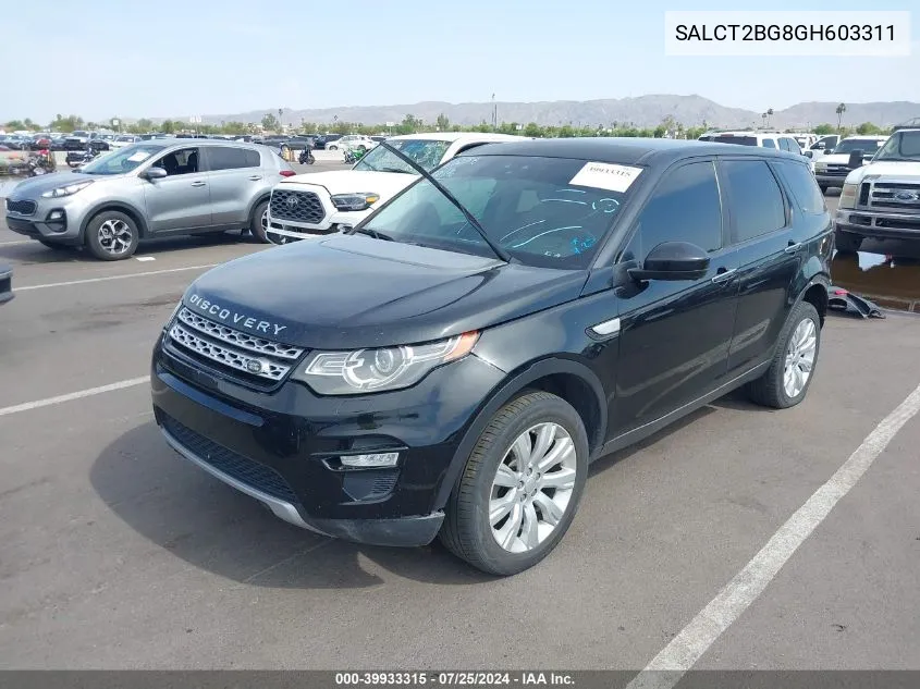 2016 Land Rover Discovery Sport Hse Lux VIN: SALCT2BG8GH603311 Lot: 39933315