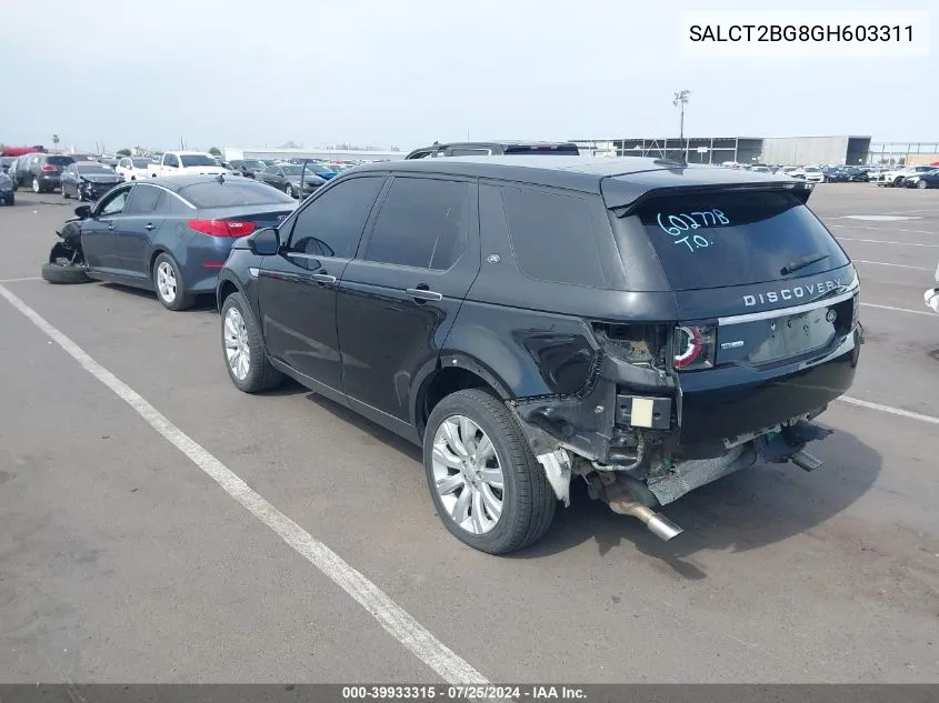 2016 Land Rover Discovery Sport Hse Lux VIN: SALCT2BG8GH603311 Lot: 39933315