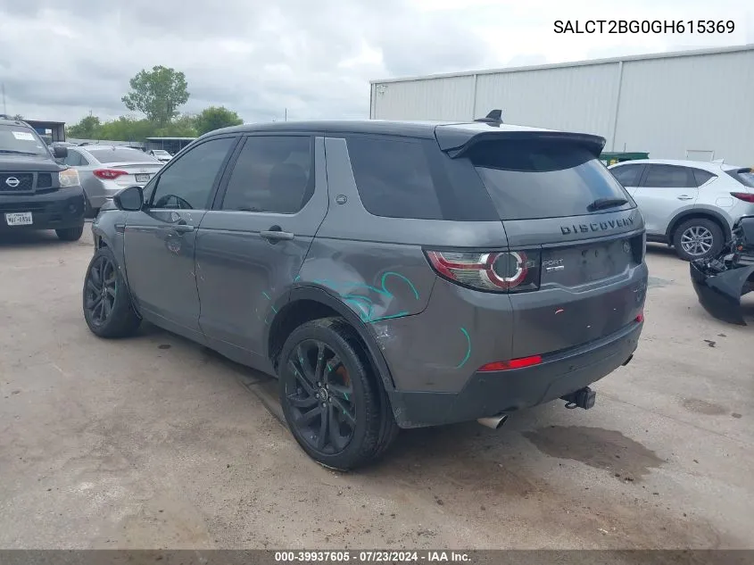 2016 Land Rover Discovery Sport Hse Lux VIN: SALCT2BG0GH615369 Lot: 39937605