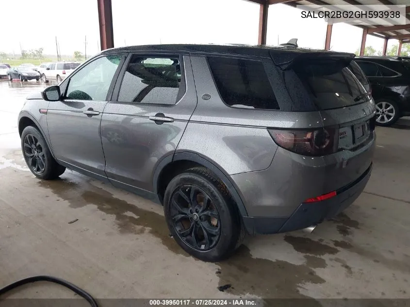 SALCR2BG2GH593938 2016 Land Rover Discovery Sport Hse