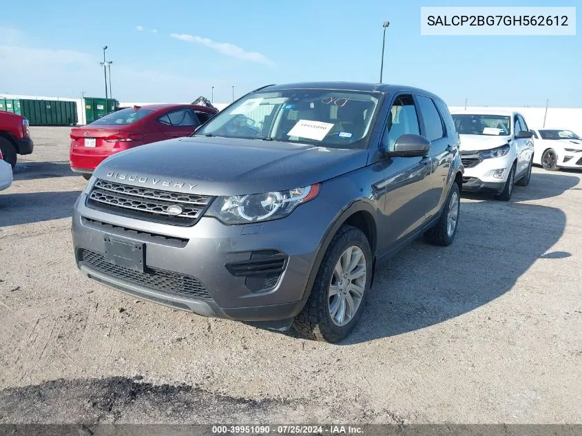 SALCP2BG7GH562612 2016 Land Rover Discovery Sport Se