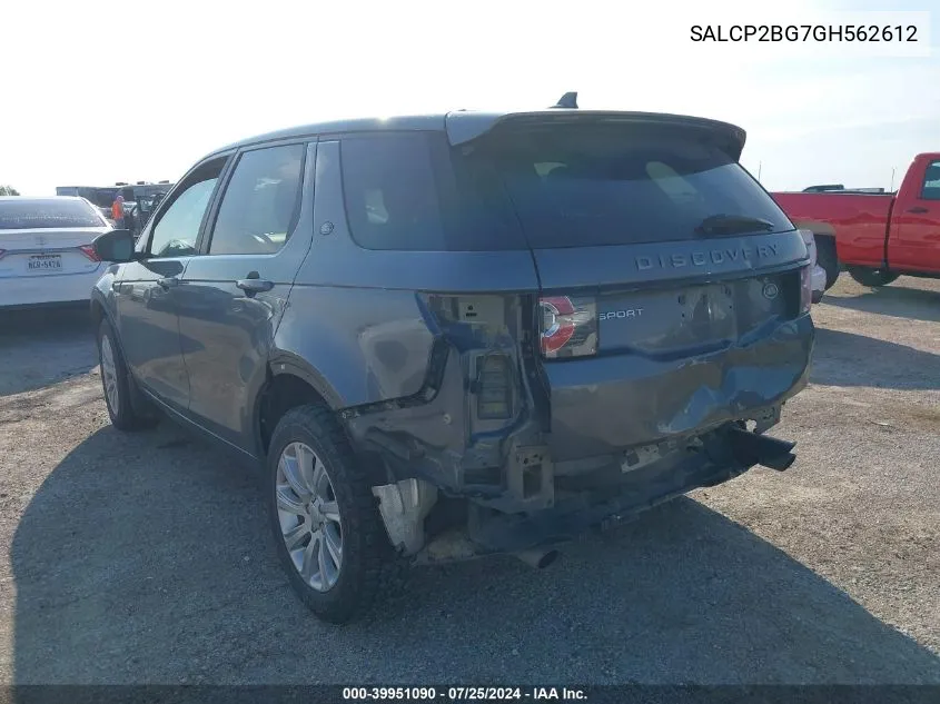 SALCP2BG7GH562612 2016 Land Rover Discovery Sport Se