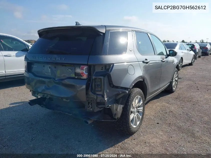 SALCP2BG7GH562612 2016 Land Rover Discovery Sport Se