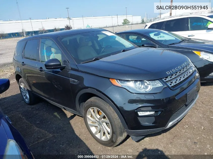 SALCR2BG9GH551945 2016 Land Rover Discovery Sport Hse