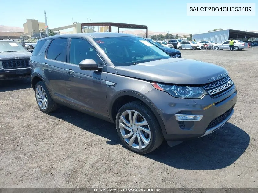 2016 Land Rover Discovery Sport Hse Lux VIN: SALCT2BG4GH553409 Lot: 39961293