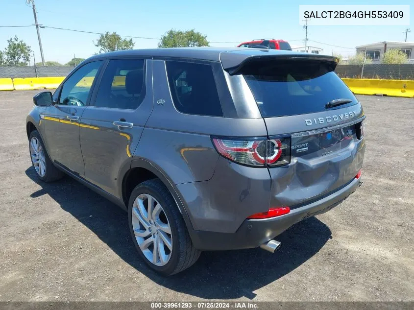 2016 Land Rover Discovery Sport Hse Lux VIN: SALCT2BG4GH553409 Lot: 39961293