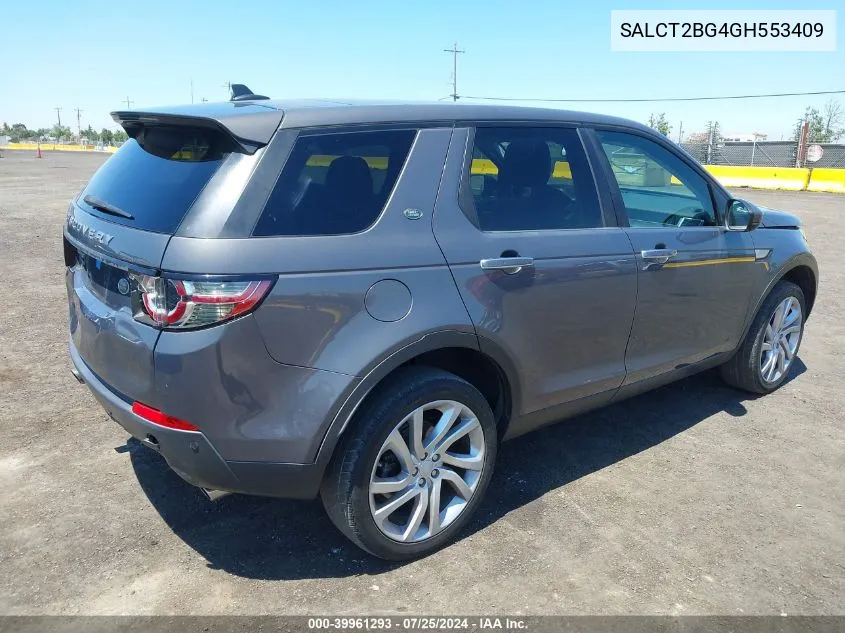 SALCT2BG4GH553409 2016 Land Rover Discovery Sport Hse Lux