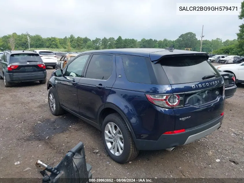 2016 Land Rover Discovery Sport Hse VIN: SALCR2BG9GH579471 Lot: 39963852