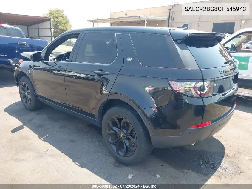 SALCR2BG8GH545943 2016 Land Rover Discovery Sport Hse