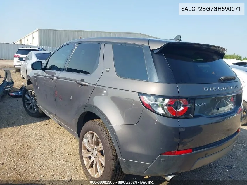 SALCP2BG7GH590071 2016 Land Rover Discovery Sport Se