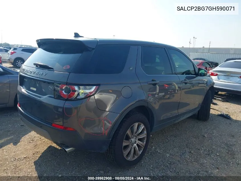 SALCP2BG7GH590071 2016 Land Rover Discovery Sport Se