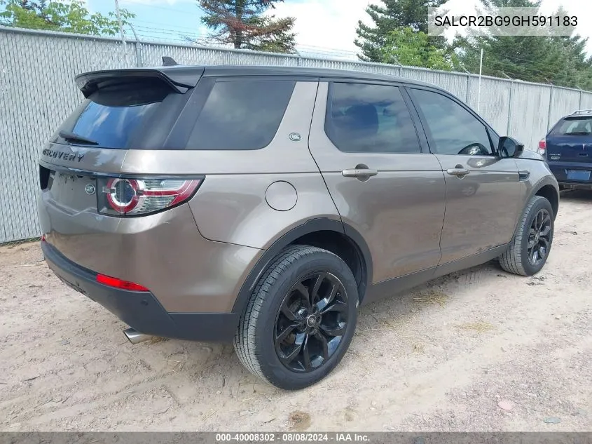 2016 Land Rover Discovery Sport Hse VIN: SALCR2BG9GH591183 Lot: 40008302