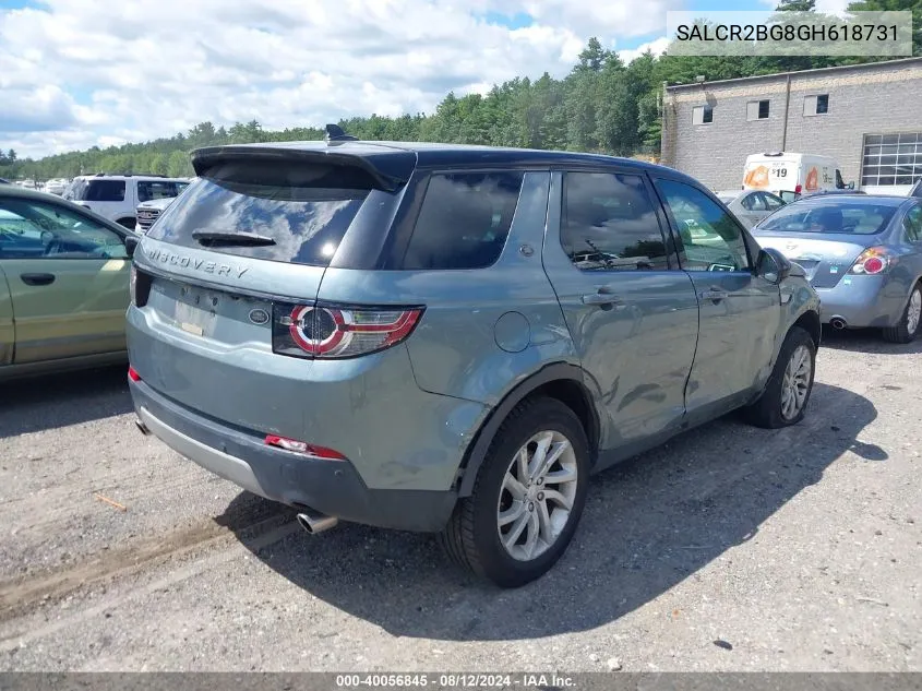 SALCR2BG8GH618731 2016 Land Rover Discovery Sport Hse