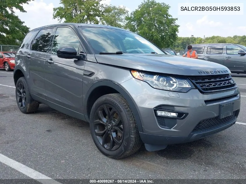 2016 Land Rover Discovery Sport Hse VIN: SALCR2BG5GH593853 Lot: 40099267